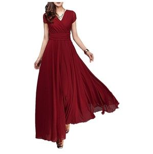 Brand new with Tags Cranberry red Chiffon Dress